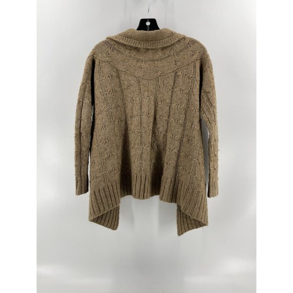 Mossimo Women's Brown Wool Blend Drape Front Open Cardigan Knit Sweater Size XS - Picture 4 of 10